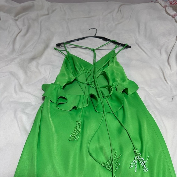 FARM Rio Lime Green Slip Dress S - Picture 3 of 6